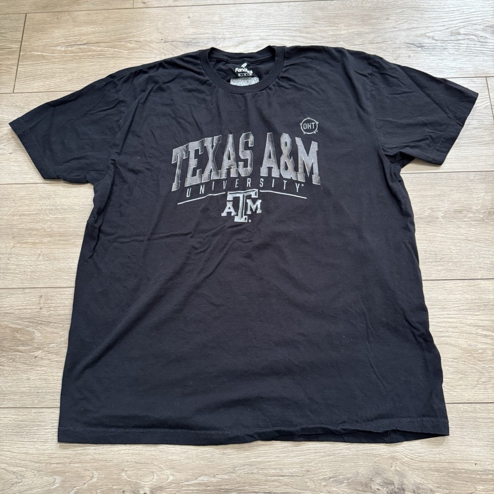 Fanatics Men's Black Texas A&M University‎ Aggies Flag Black T-Shirt Size XL